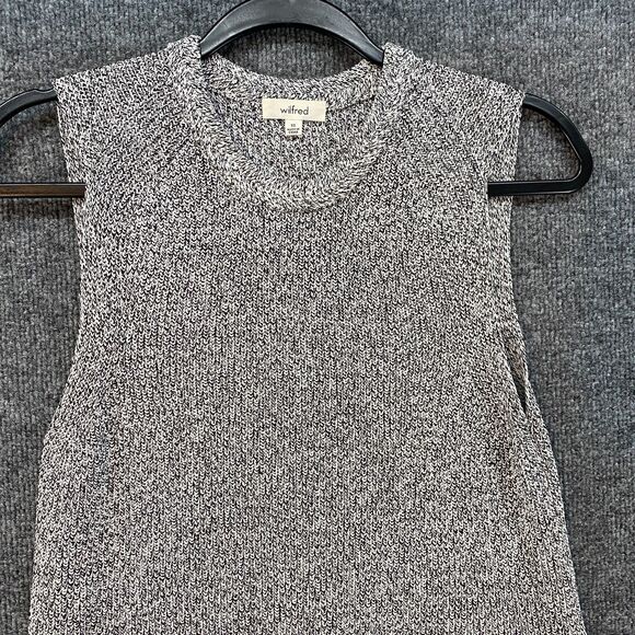 Wilfred Sweater Womens XS Black Crew Neck Sleeveless Office Ladies Preppy Casual - Picture 2 of 9